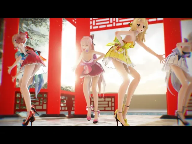 mmd | kimagure mercy feat. hatsune miku / 気まぐれメルシィ feat. 初音ミク | tda miku,luka,haku,rin,teto